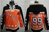 Rangers 99 GRETZKY Orange CCM Campbell All-Star All Stitched Pullover Hoodie,baseball caps,new era cap wholesale,wholesale hats